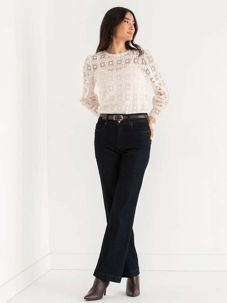 Puff Sleeve Lace Blouse