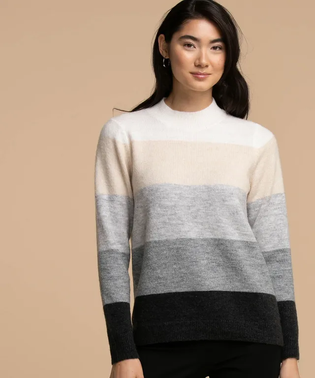 Cashmere Colorblock Yoke Sweater