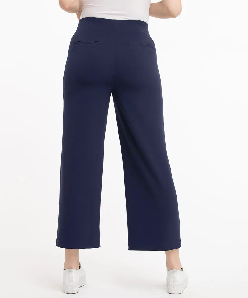 Scuba Crepe Wide Leg Crop Pant