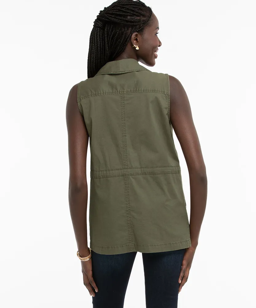 Drape Front Utility Vest