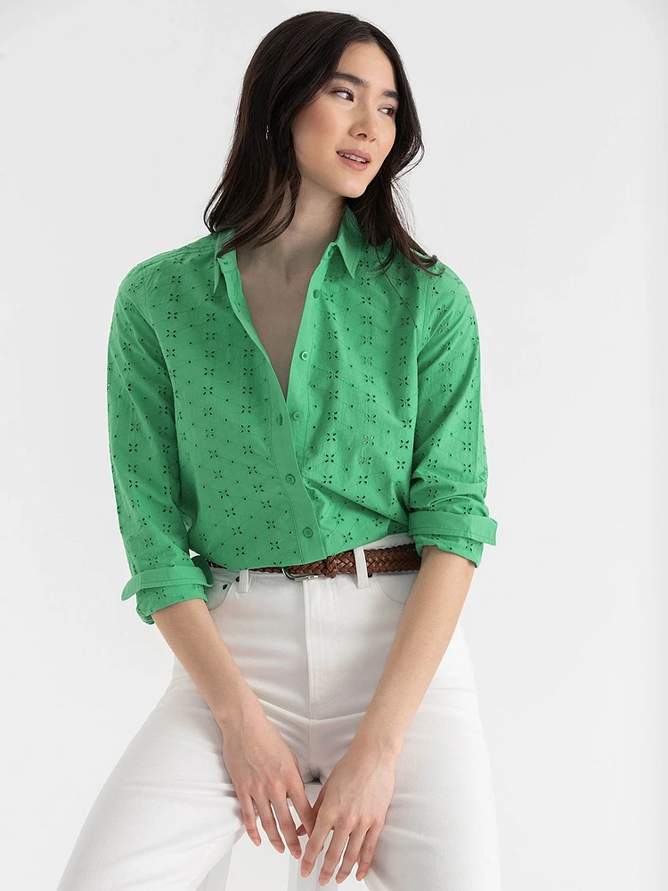 Classic Shirt with Eyelets