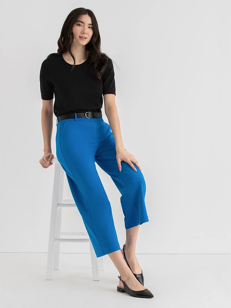 Weslee Wide-Crop Pant Iconic Crepe