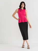 Peplum Top with Tie