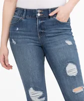 Eco-Friendly Cuffed Rip & Repair Jean