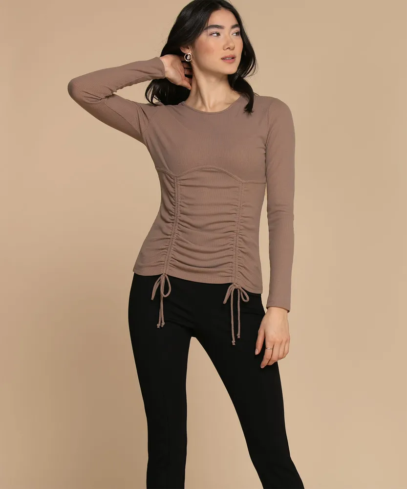 Luxology Scoop Top with Drawstring