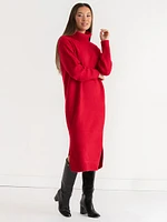 Turtleneck Maxi Sweater Dress