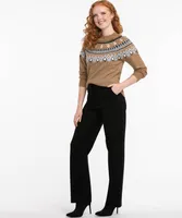 Fair Isle Mock Neck Sweater