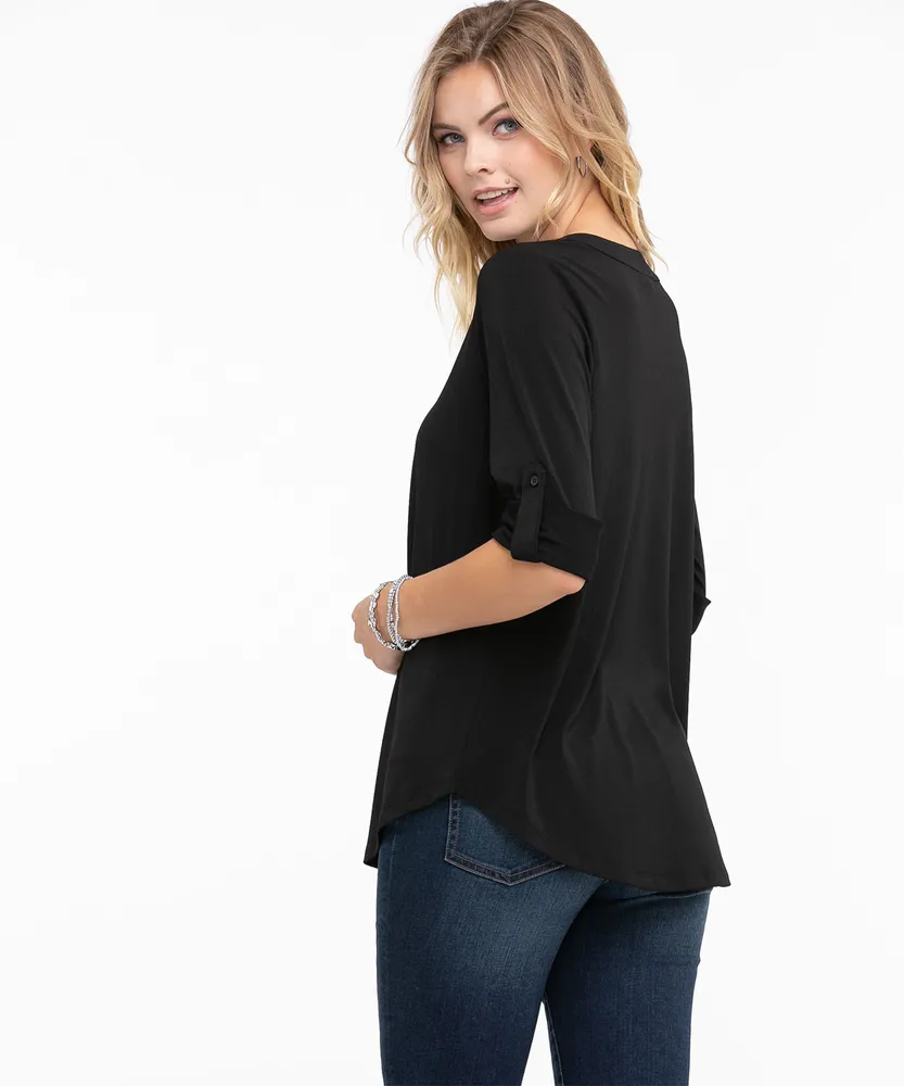 Eco-Friendly 3/4 Sleeve Knit Shirt