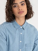 Classic Fit Denim Button-Up Shirt