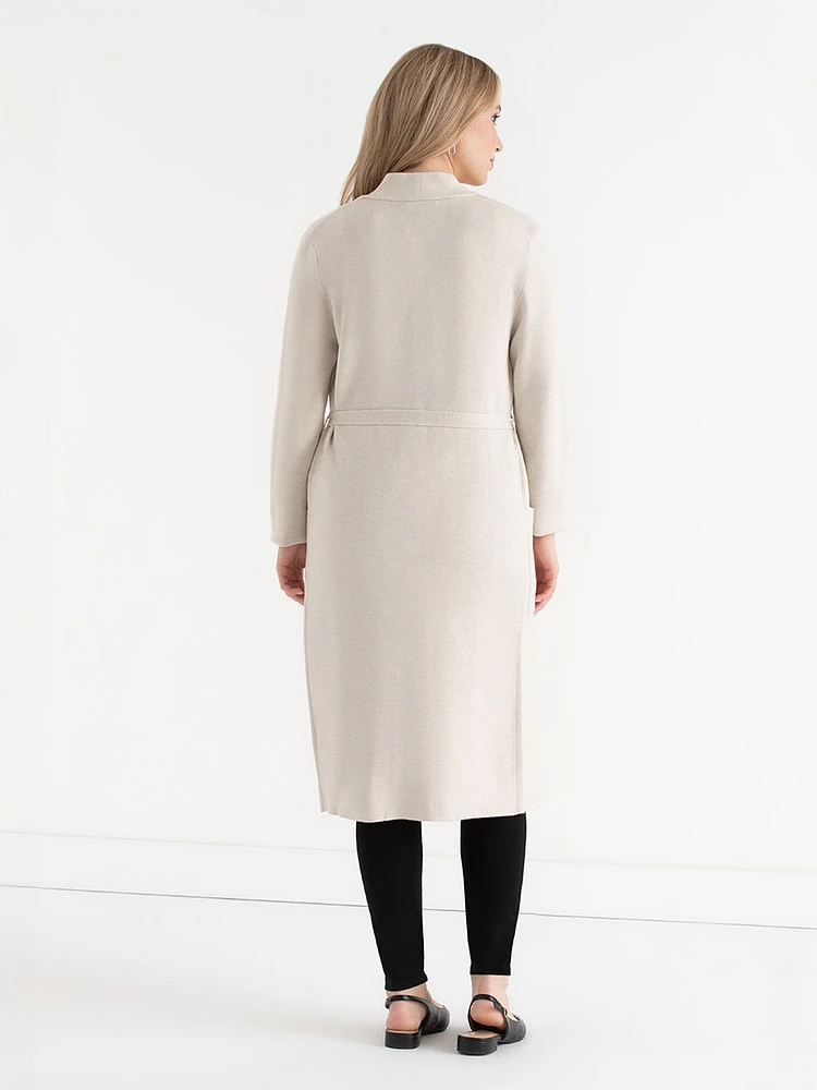 Long Cardigan with Tie Belt
