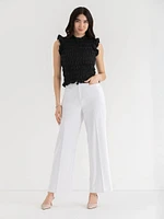 Weslee Wide Leg Pant Ponte Twill