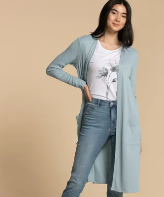 Open Ribbed Duster Cardigan