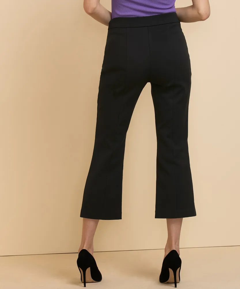 Kick Flare Pant with Pintuck Cotton Sateen
