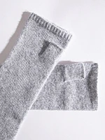 Long Wool-Blend Fingerless Mittens