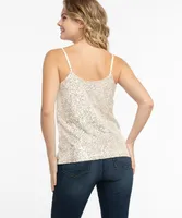 Strappy Sequin Tank Top