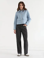 Cropped Felt Jacket