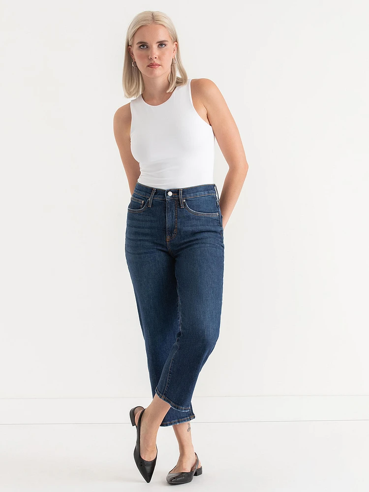 Lucy Straight Leg Cropped Jeans