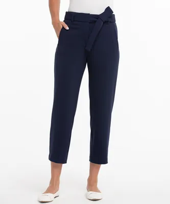 Scuba Crepe Straight Crop Pant