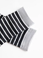 Striped Crew Socks with Shimmer