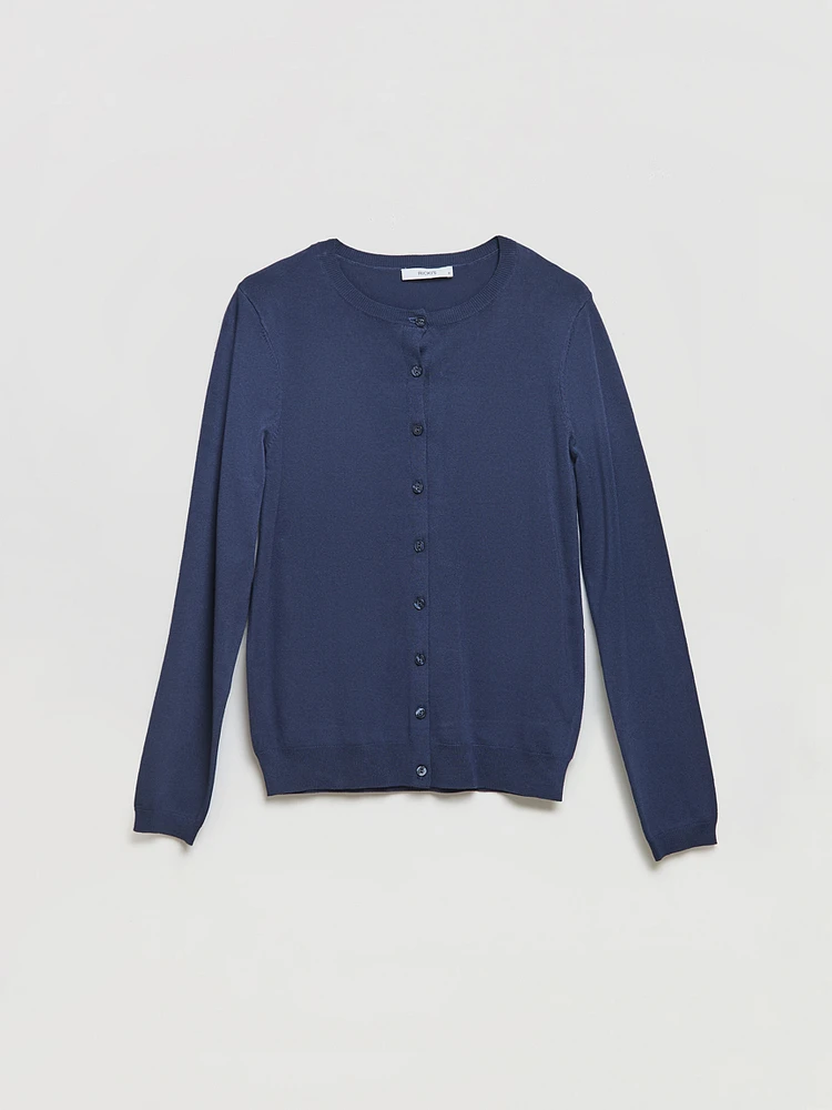Crew Neck Cardigan
