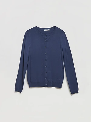 Crew Neck Cardigan