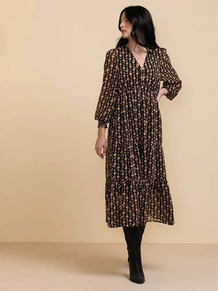 Long Sleeve Maxi Boho Dress