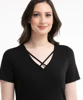 Eco-Friendly Crisscross Neck Tee