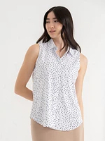 Nicole Sleeveless Collared Shirt