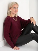 Ribbed Asymmetrical Sweater