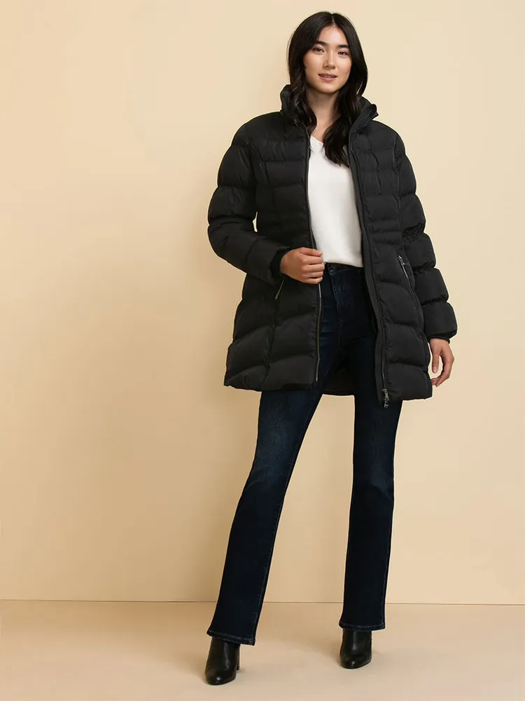 Carlyn Coat with Detachable Fur & Hood