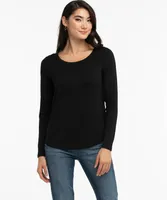 Long Sleeve Scoop Neck Top