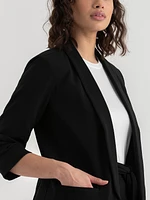 Open Front Shawl Collar Blazer