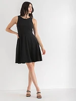 Iconic Crepe Fit 'N Flare Dress with Pockets