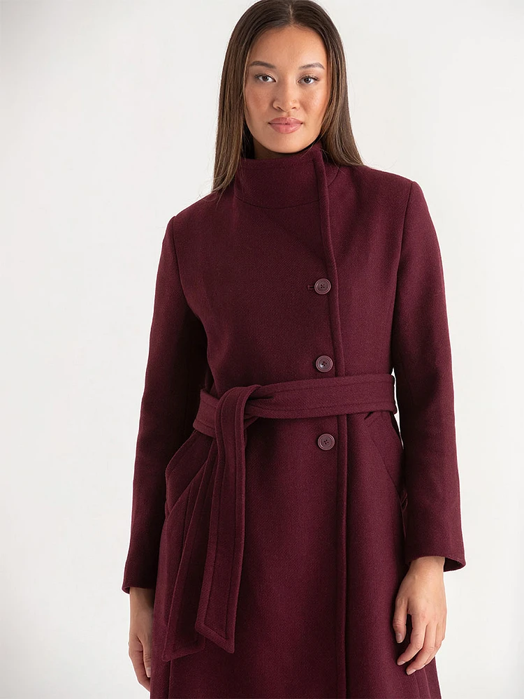 Long Wool Wrap Coat