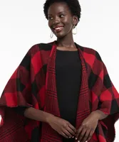 Buffalo Plaid Reversible Ruana