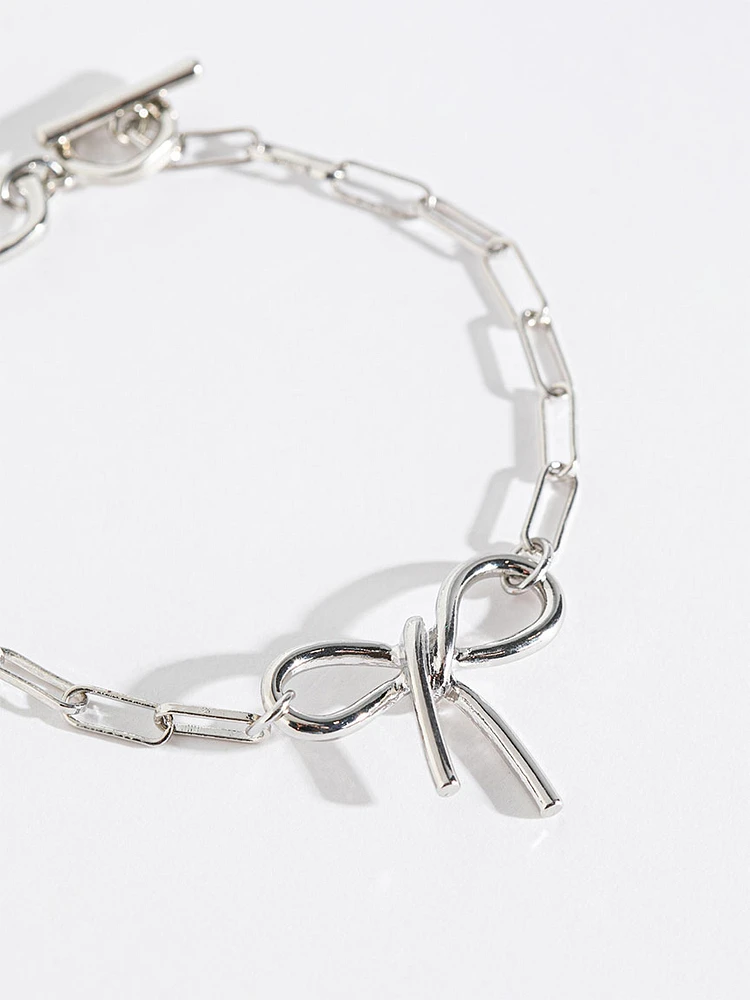 Bow Paper Clip Bracelet