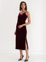 Velvet Wrap Dress