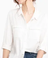 Knit Collared Button Front Shirt