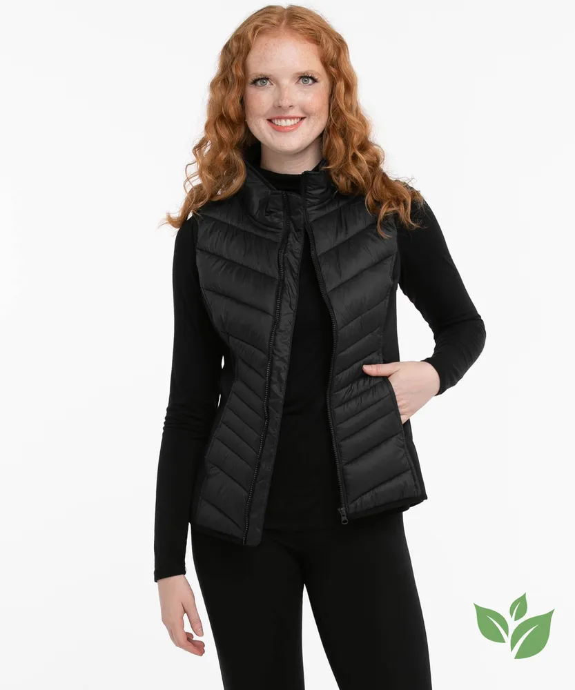 Eco-Friendly Mixed Media Puffer Vest