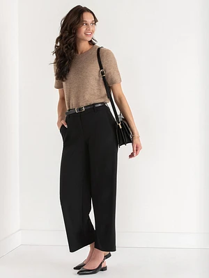 Weslee Cropped Wide Leg Pant Iconic Crepe