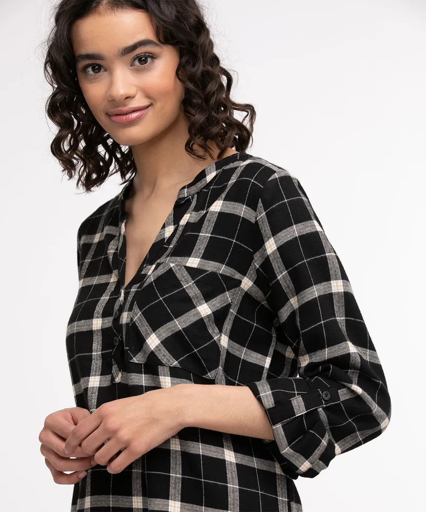 Long Sleeve Henley Flannel