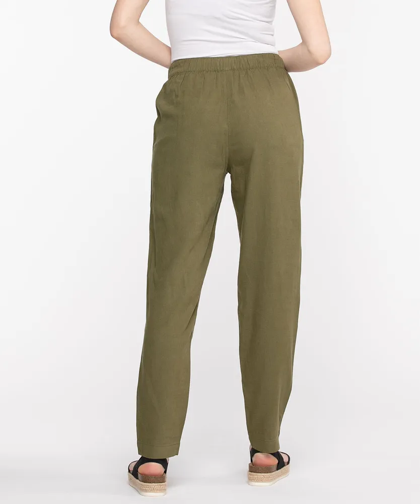 Pull-On Drawstring Straight Leg Pant