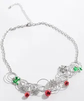 Short Circle Christmas Charms Necklace