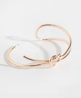 Rose Gold Knotted Wire Cuff Bracelet