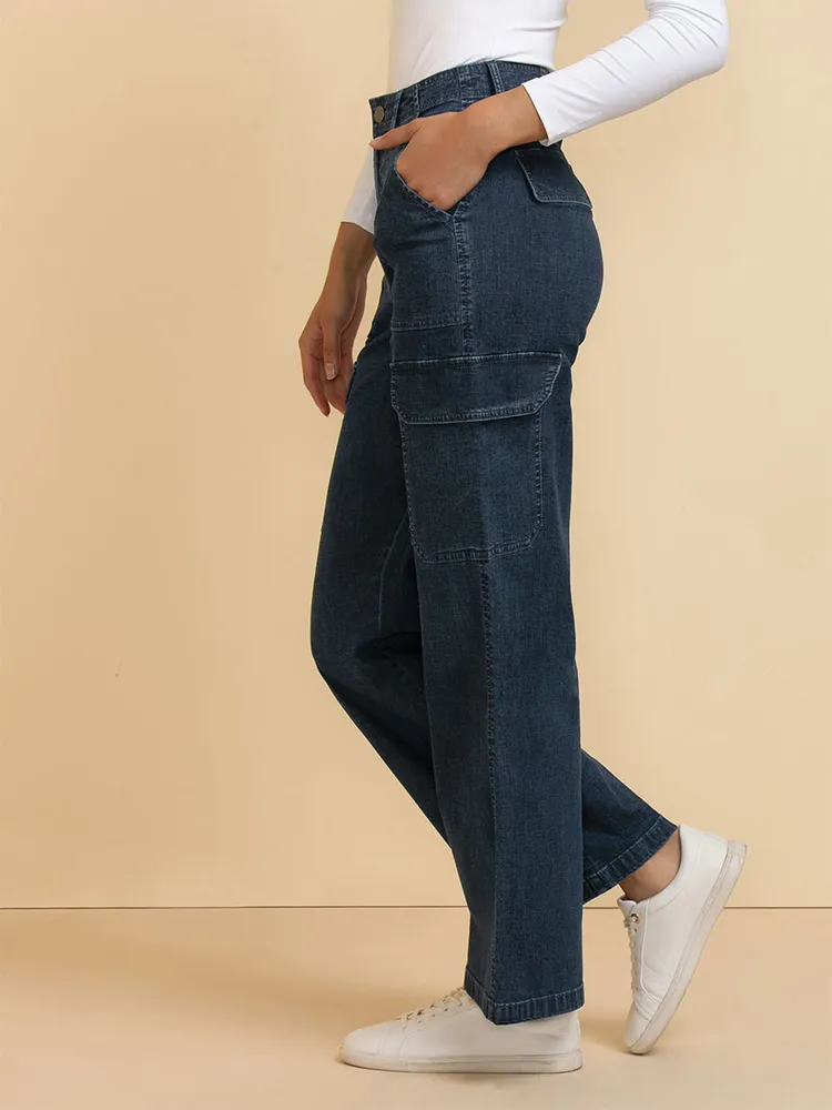 Wide Leg Cargo Jeans