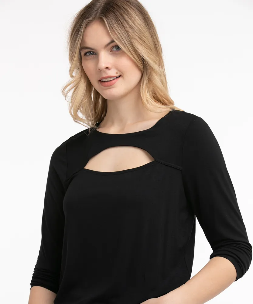 Long Sleeve Peekaboo Top