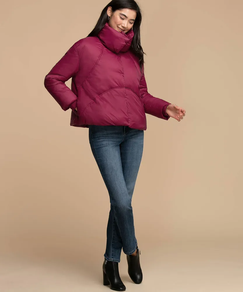 Snap Front Puffer Jacket