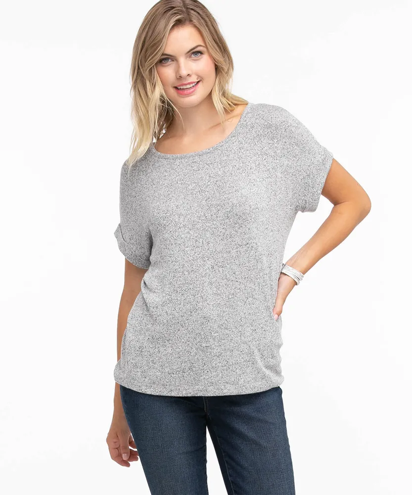 Keyhole Back Short Sleeve Top