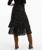 JUNE & HUDSON Polka Dot Wrap Midi Skirt