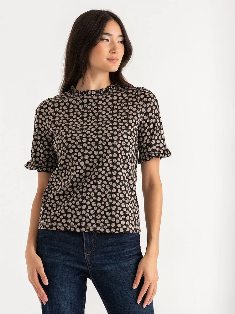 Short Sleeve Frill Top